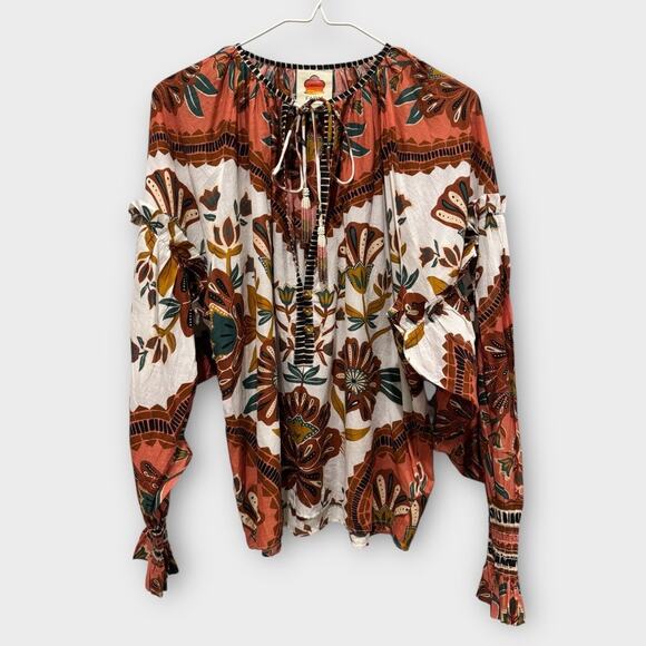 Farm Rio Riad Botanical Blouse Size XS - Picture 6 of 14